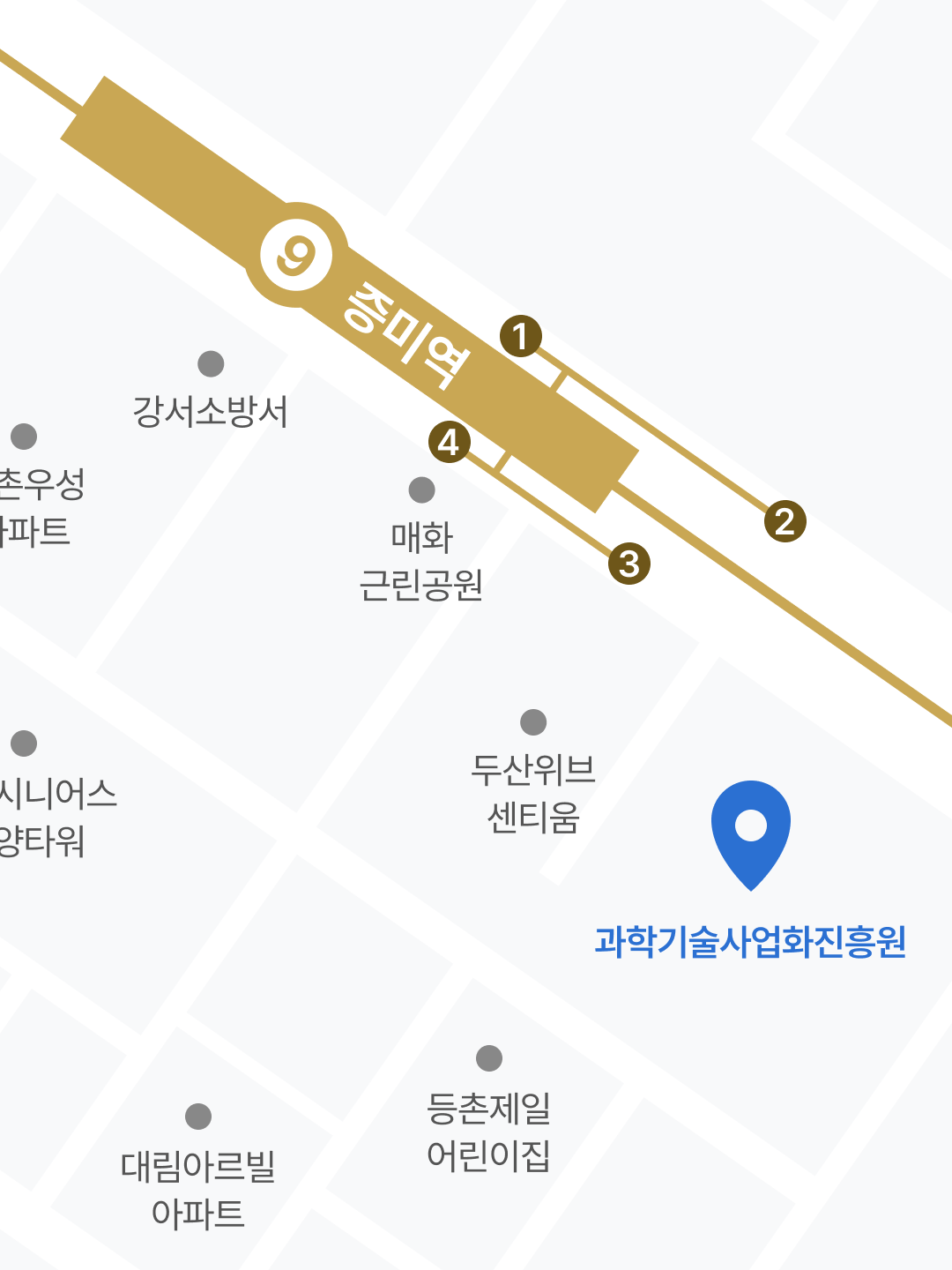 과학기술사업화진흥원 위치 안내 지도