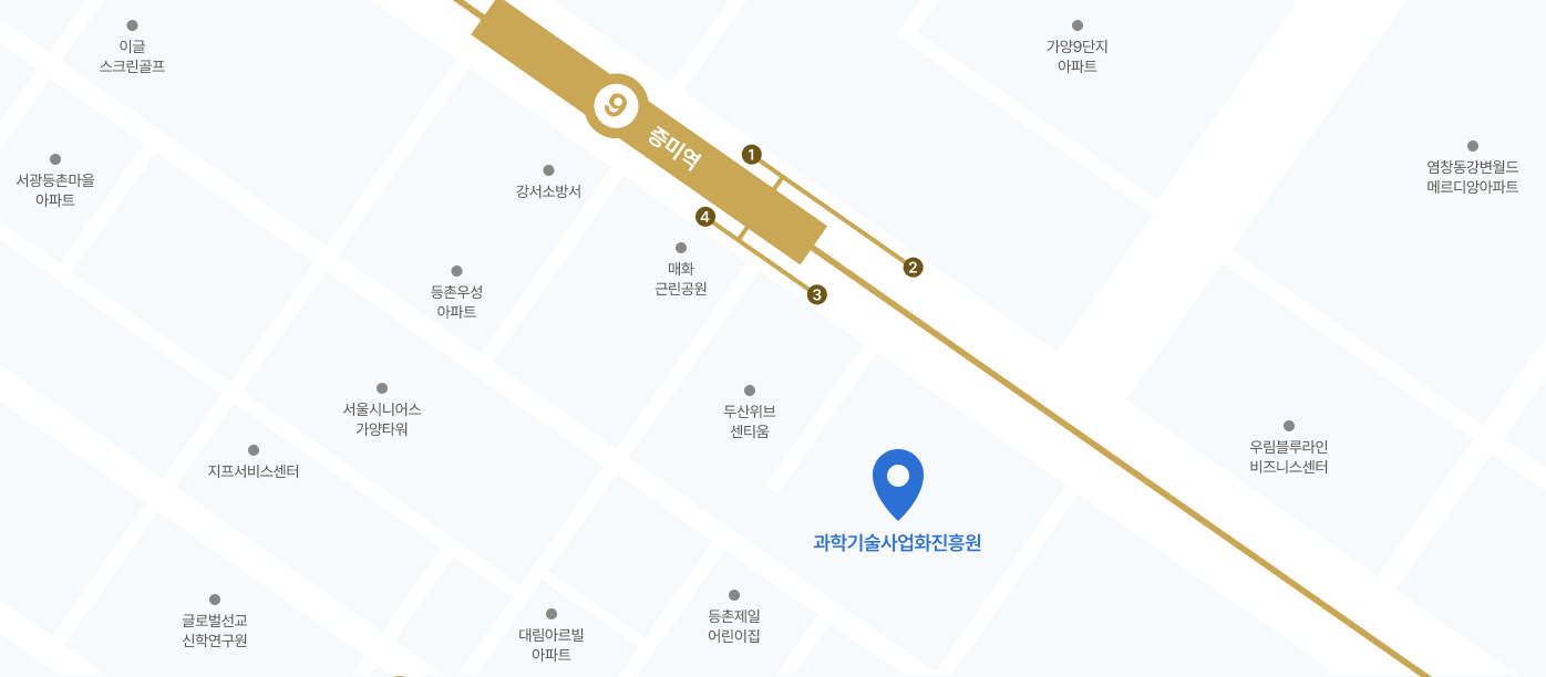 과학기술사업화진흥원 위치 안내 지도